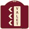 Signmission Designer Series Sign Valet Left Arrow, Burgundy Heavy-Gauge Aluminum Sign, 18" x 18", BU-1818-22770 A-DES-BU-1818-22770 - alternate 1
